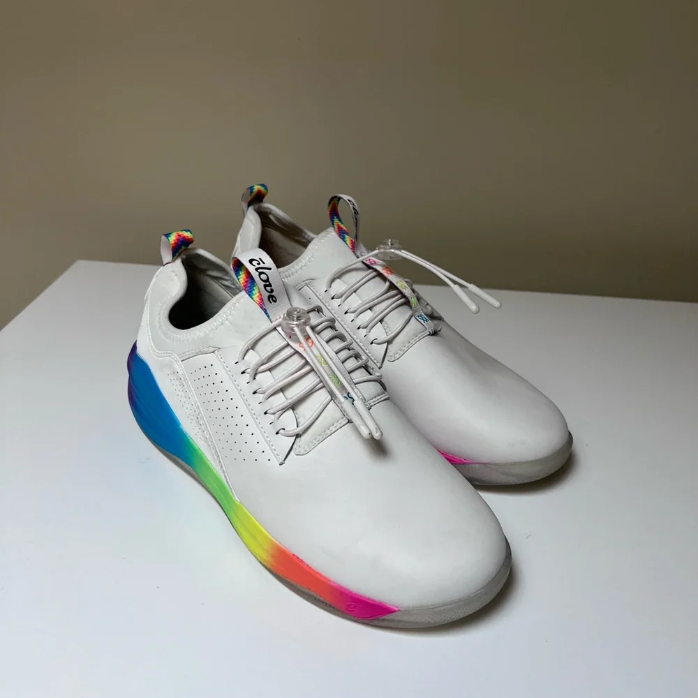 Clove‎ Rainbow Soul White Limited Edition Pride Rainbow nursing sneakers W10